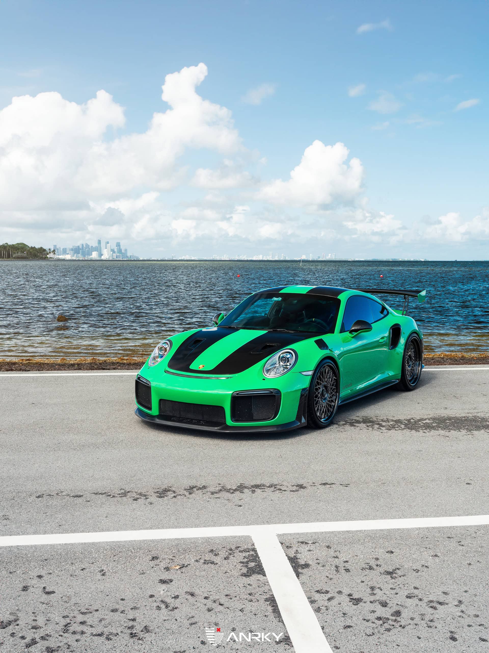 Porsche 991 GT2RS | Lizard Green | on ANRKY RS7.3 + AEROSport | Brushed Smoke