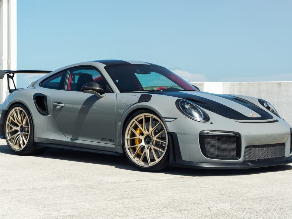 Porsche 991.2 GT2 RS | Nardo Gray | on IPE MFP-01 Wheels | Satin White Gold