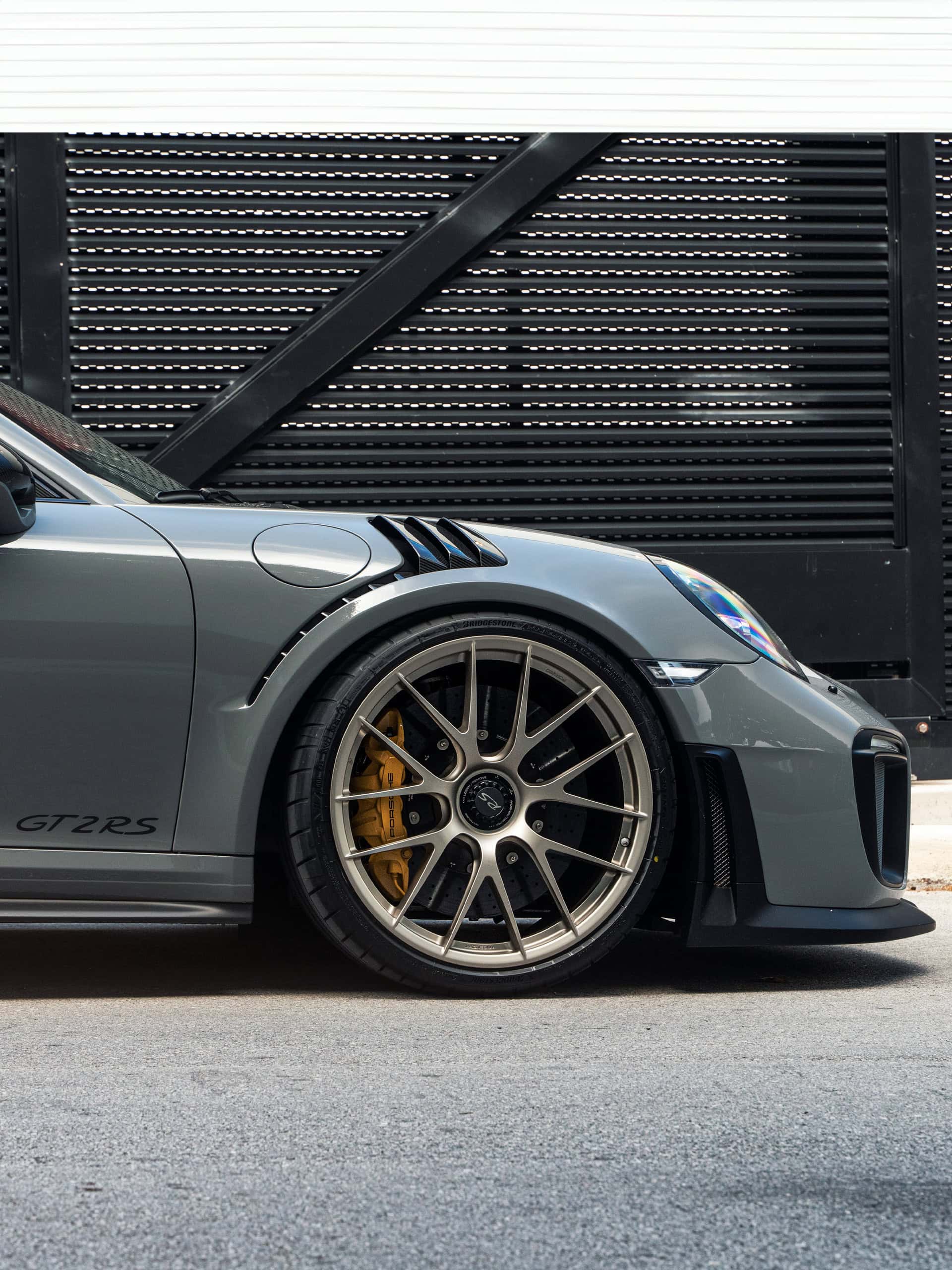 Photo 32 of Porsche 991.2 GT2 RS | Nardo Gray | on IPE MFP-01 Wheels | Satin White Gold