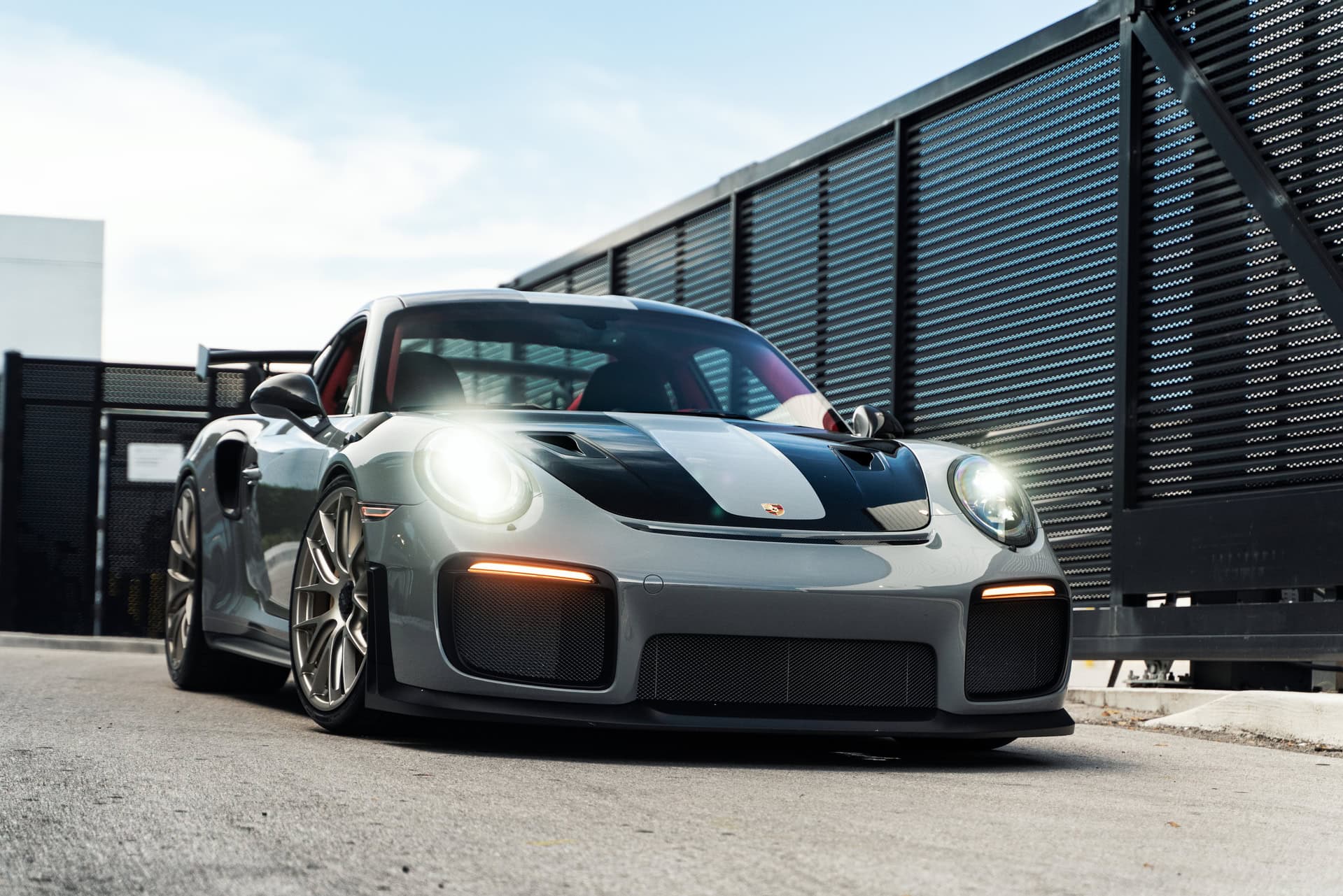 Photo 36 of Porsche 991.2 GT2 RS | Nardo Gray | on IPE MFP-01 Wheels | Satin White Gold