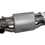 POWER OPTIMIZED EXHAUST SYSTEM WITH FLAP-REGULATION, COMPLETE HEAT-PROTECTED