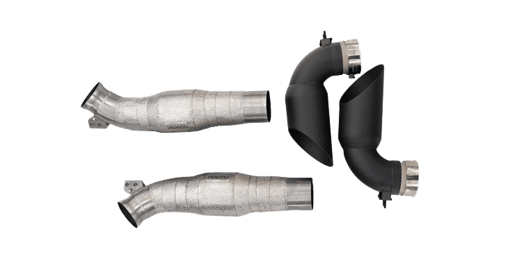 Power Optimized Exhaust System without Flap-Regulation, with Black Exhaust-Tips