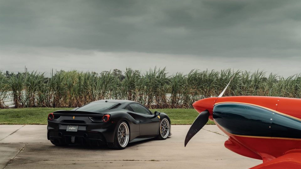 Ferrari 488 GTB | Nero Opaco | on 1886 S001 Wheels | Double Dark Tint