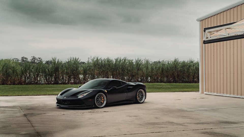 Ferrari 488 GTB | Nero Opaco | on 1886 S001 Wheels | Double Dark Tint