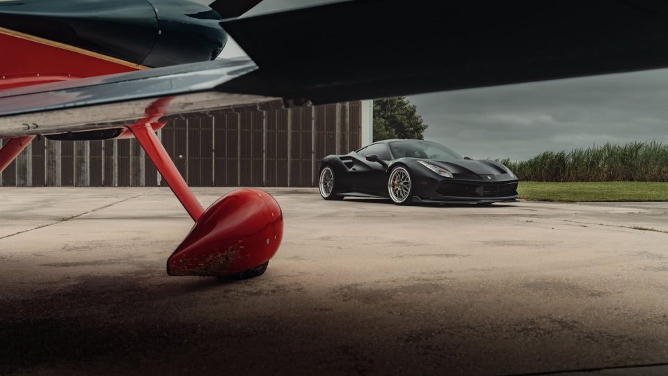 Ferrari 488 GTB | Nero Opaco | on 1886 S001 Wheels | Double Dark Tint