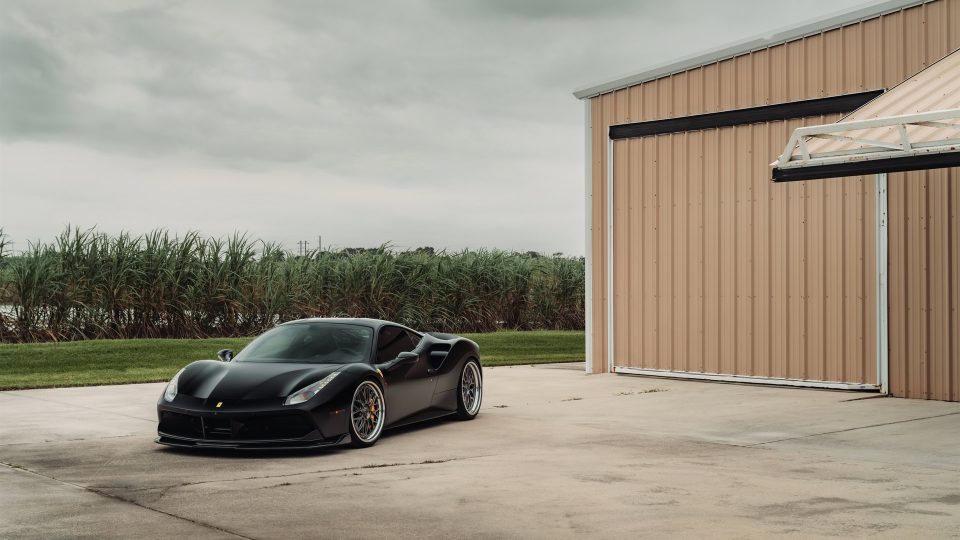 Ferrari 488 GTB | Nero Opaco | on 1886 S001 Wheels | Double Dark Tint