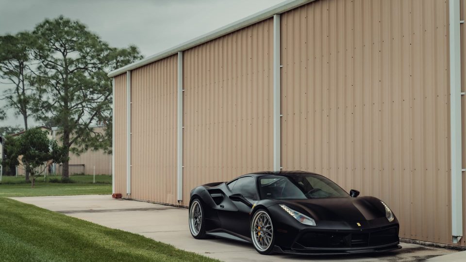Ferrari 488 GTB | Nero Opaco | on 1886 S001 Wheels | Double Dark Tint