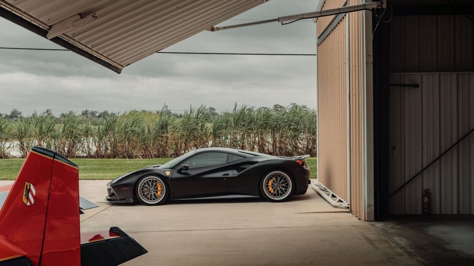 Ferrari 488 GTB | Nero Opaco | on 1886 S001 Wheels | Double Dark Tint