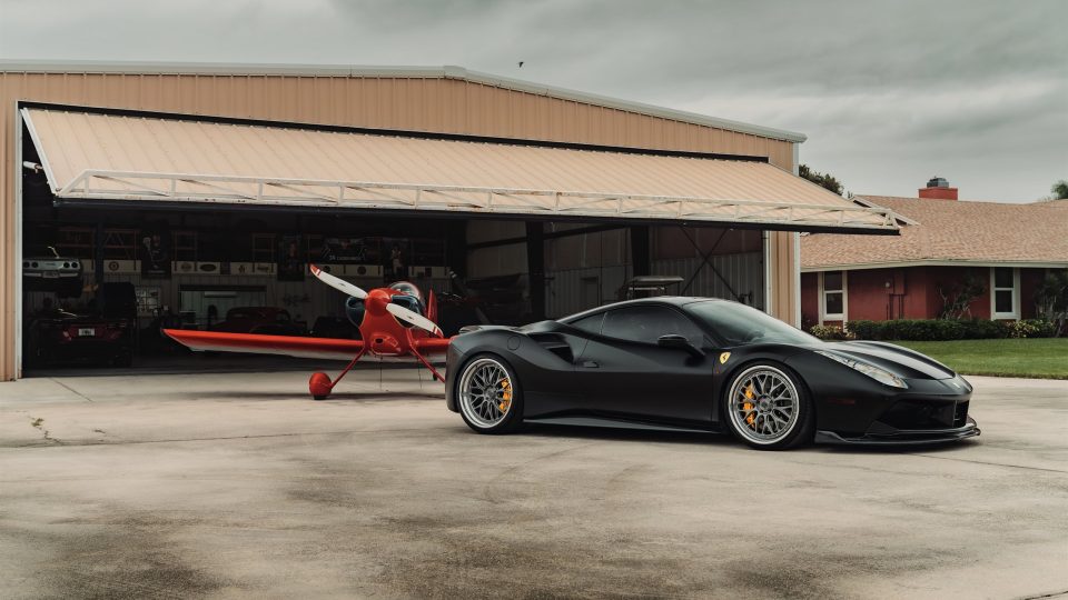 Ferrari 488 GTB | Nero Opaco | on 1886 S001 Wheels | Double Dark Tint