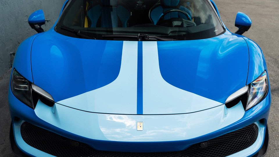 Ferrari 296 GTB | Azzurro Dino | HRE S104SC | Brushed Clear