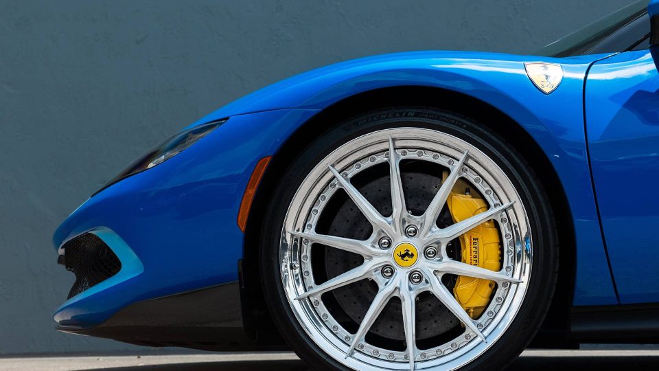 Ferrari 296 GTB | Azzurro Dino | HRE S104SC | Brushed Clear