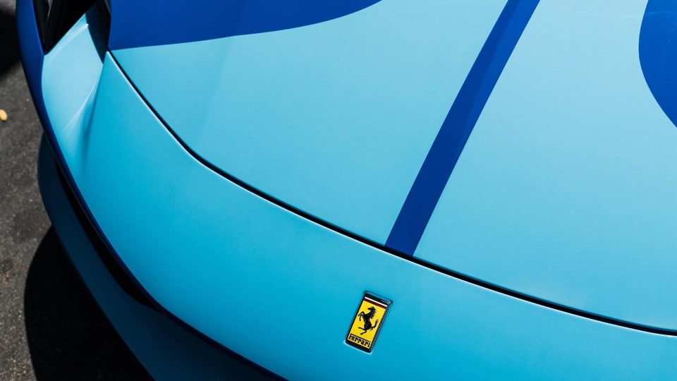 Ferrari 296 GTB | Azzurro Dino | HRE S104SC | Brushed Clear