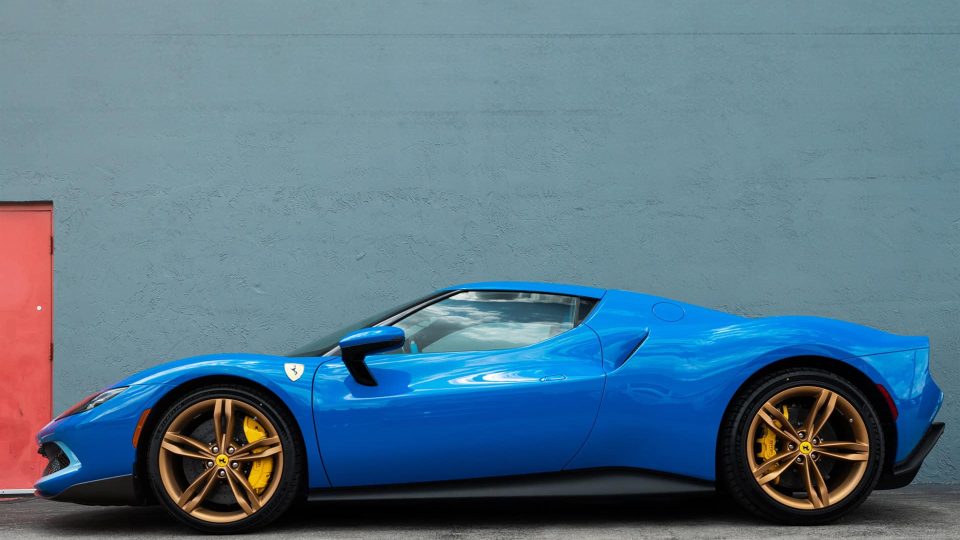 Ferrari 296 GTB | Azzurro Dino | HRE S104SC | Brushed Clear