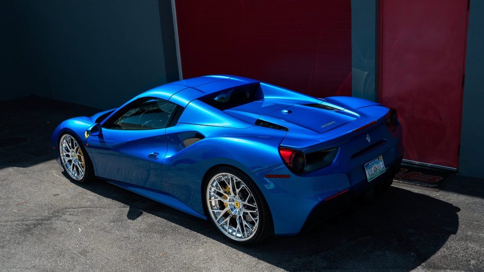 Ferrari 488 | Blu Corza | on ANRKY RS2.3 | Polished Clear