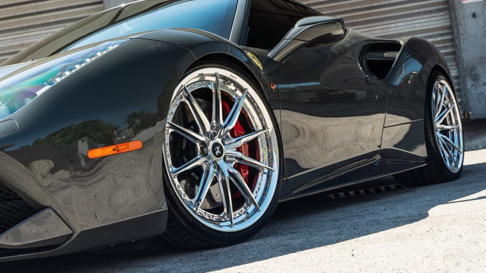 Ferrari 488 GTB | Grigio Medio | on HRE S104SC | Polished Clear