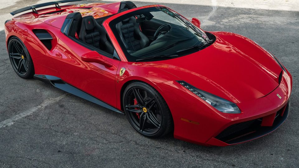 Ferrari 488 Spider | Rosso Corza | on HRE P107SC | Satin Black