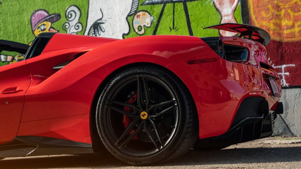 Ferrari 488 Spider | Rosso Corza | on HRE P107SC | Satin Black