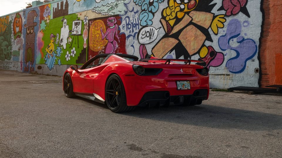 Ferrari 488 Spider | Rosso Corza | on HRE P107SC | Satin Black