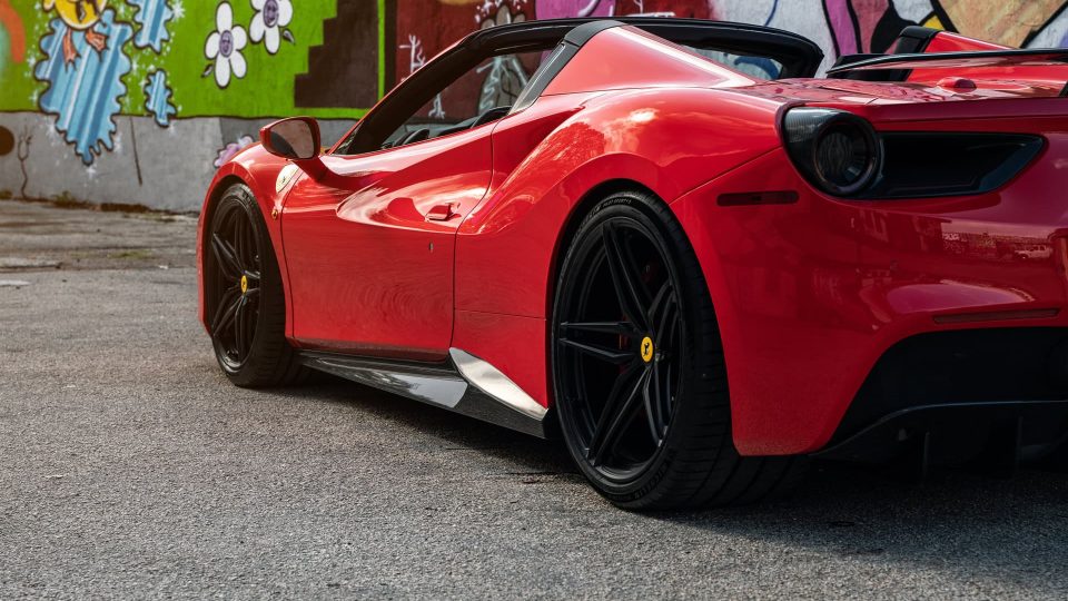 Ferrari 488 Spider | Rosso Corza | on HRE P107SC | Satin Black
