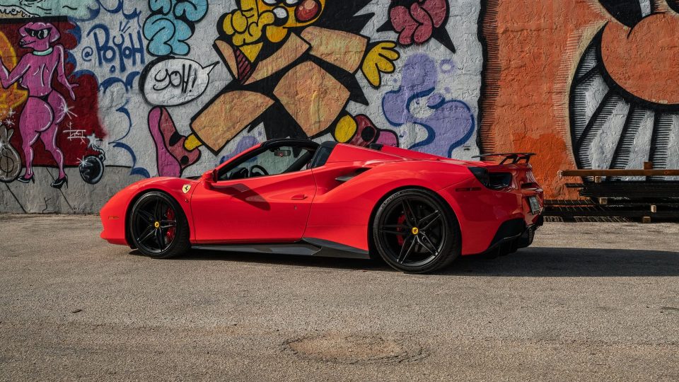 Ferrari 488 Spider | Rosso Corza | on HRE P107SC | Satin Black