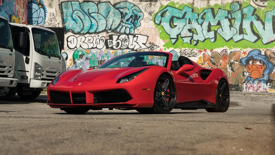 Ferrari 488 Spider | Rosso Corza | on HRE P107SC | Satin Black