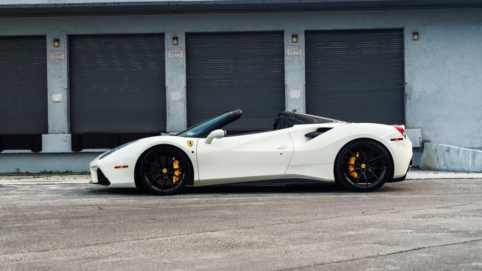 Ferrari 488 GTB Spyder | Bianco Avus | on ANRKY AN12 | Gloss Black