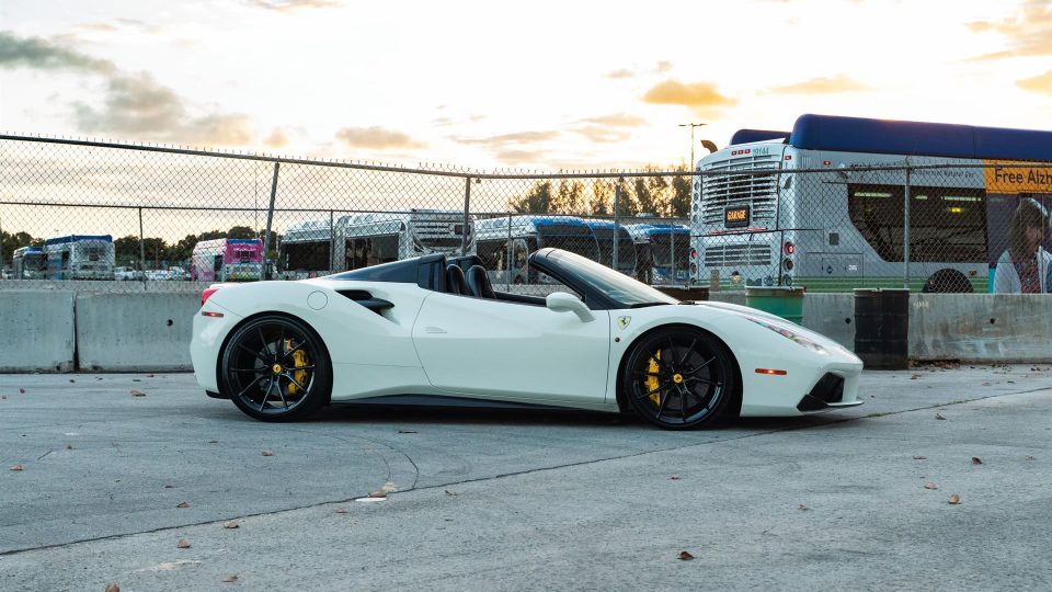 Ferrari 488 GTB Spyder | Bianco Avus | on ANRKY AN12 | Gloss Black