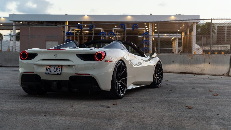 Ferrari 488 GTB Spyder | Bianco Avus | on ANRKY AN12 | Gloss Black