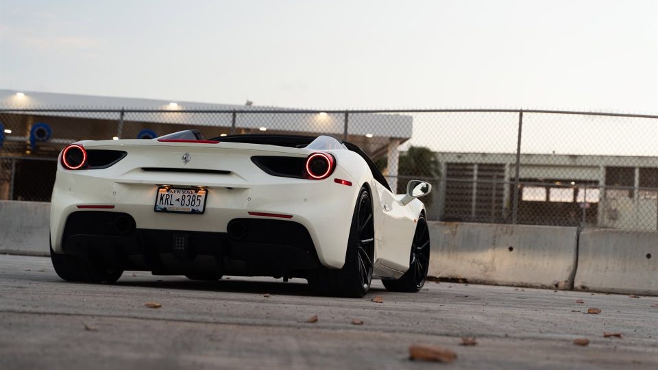 Ferrari 488 GTB Spyder | Bianco Avus | on ANRKY AN12 | Gloss Black