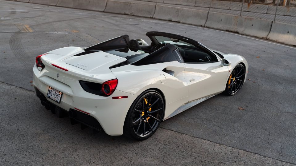 Ferrari 488 GTB Spyder | Bianco Avus | on ANRKY AN12 | Gloss Black