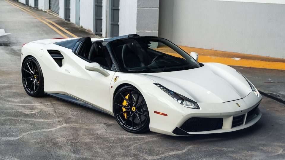 Ferrari 488 GTB Spyder | Bianco Avus | on ANRKY AN12 | Gloss Black