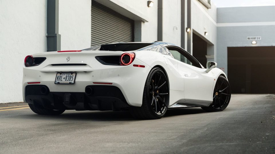 Ferrari 488 GTB Spyder | Bianco Avus | on ANRKY AN12 | Gloss Black