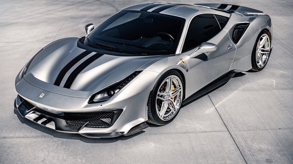 Ferrari 488 Pista | Argento Nürburgring | on HRE S107SC | Brushed Clear