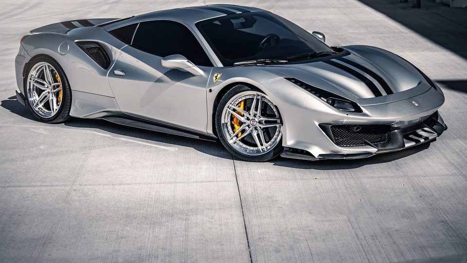 Ferrari 488 Pista | Argento Nürburgring | on HRE S107SC | Brushed Clear