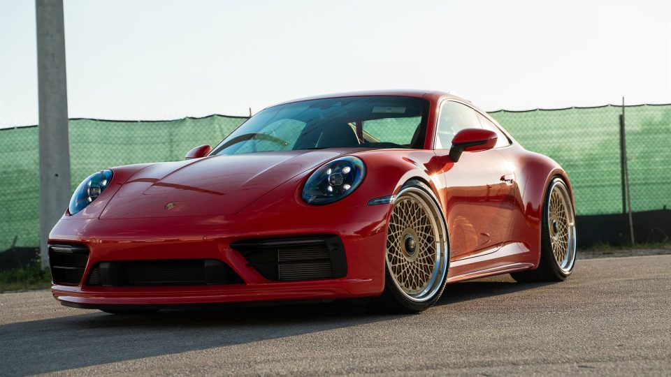 Porsche 992 Carrera GTS | Guards Red | 1886 S009 Wheels | Satin Gold