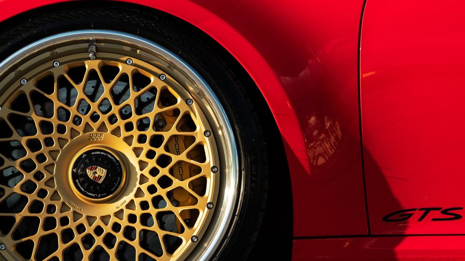 Porsche 992 Carrera GTS | Guards Red | 1886 S009 Wheels | Satin Gold