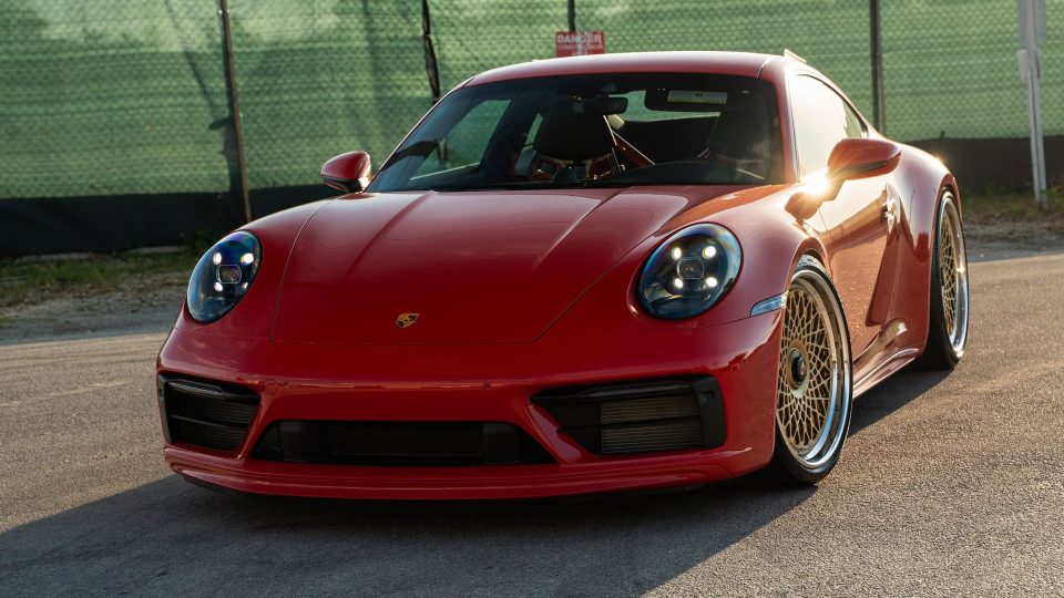 Porsche 992 Carrera GTS | Guards Red | 1886 S009 Wheels | Satin Gold