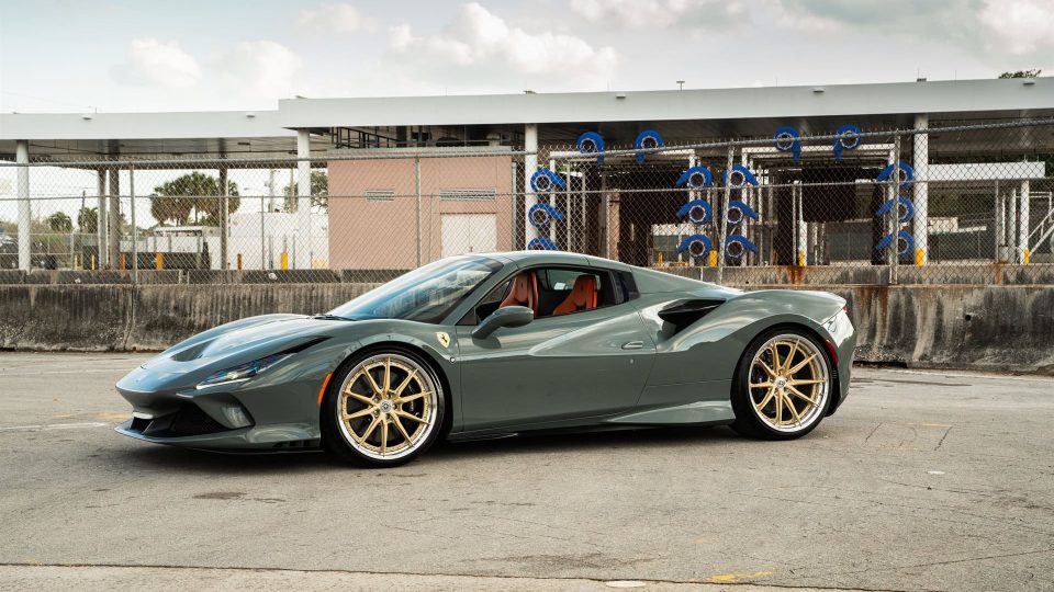 Ferrari F8 Spider | Grigio Medio | HRE S104SC Wheels | Frozen Champagne