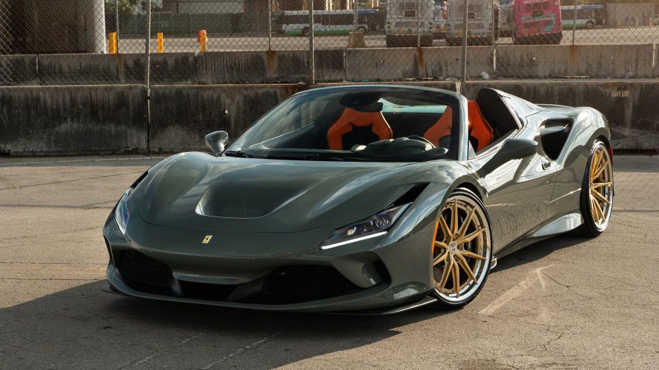 Ferrari F8 Spider | Grigio Medio | HRE S104SC Wheels | Frozen Champagne