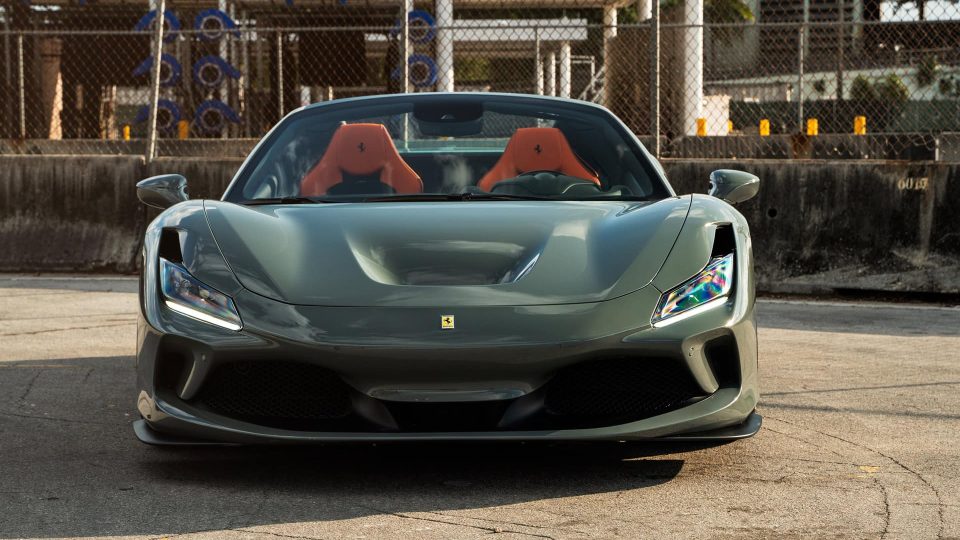 Ferrari F8 Spider | Grigio Medio | HRE S104SC Wheels | Frozen Champagne
