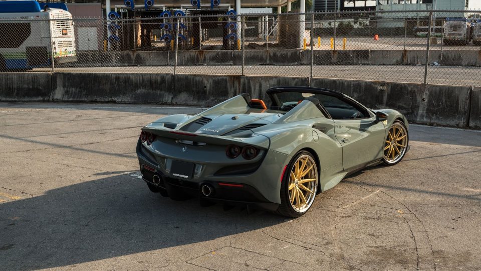 Ferrari F8 Spider | Grigio Medio | HRE S104SC Wheels | Frozen Champagne