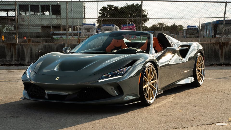 Ferrari F8 Spider | Grigio Medio | HRE S104SC Wheels | Frozen Champagne