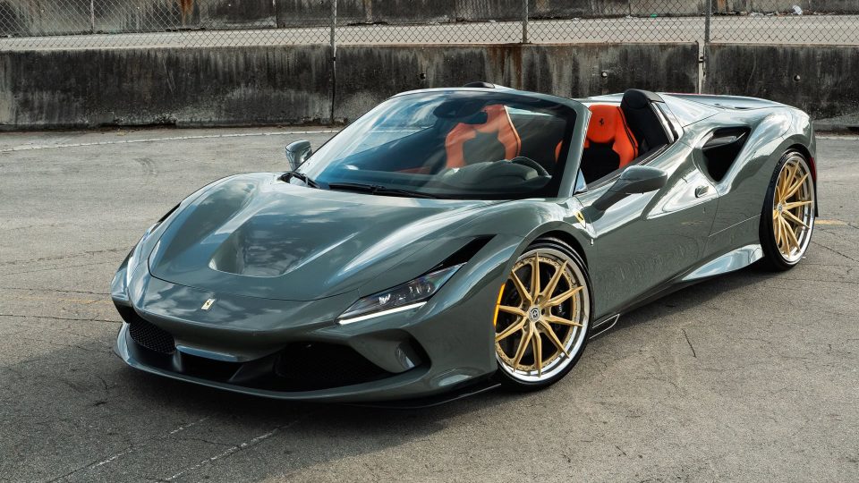 Ferrari F8 Spider | Grigio Medio | HRE S104SC Wheels | Frozen Champagne