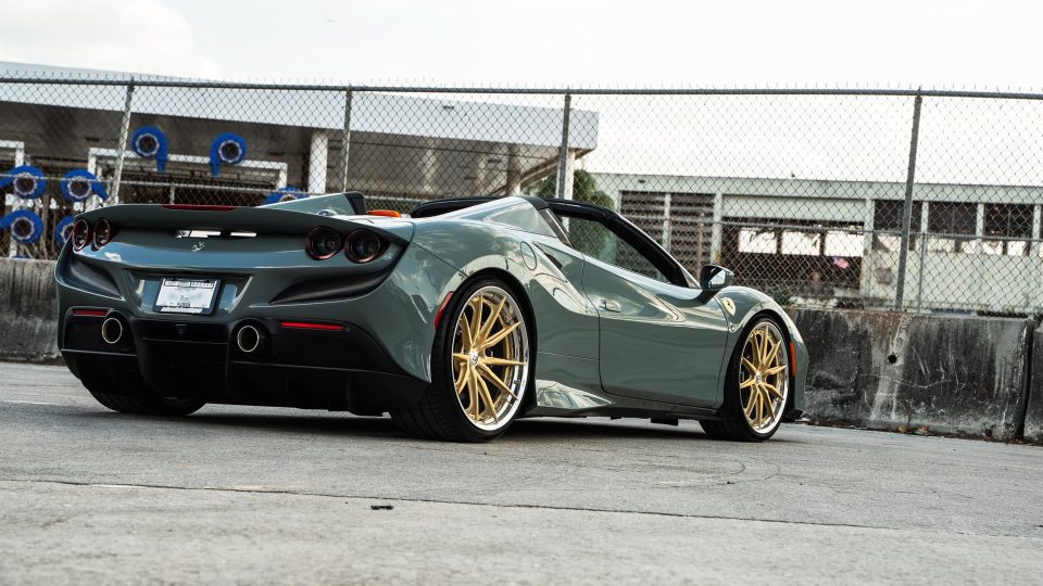 Ferrari F8 Spider | Grigio Medio | HRE S104SC Wheels | Frozen Champagne
