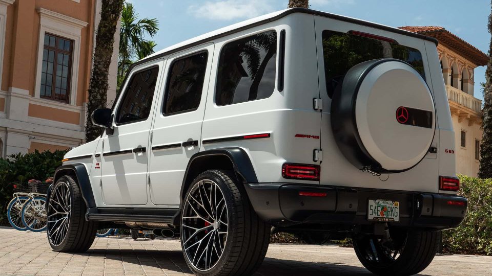 Mercedes Benz AMG G63 | Polar White | on ANRKY AN20 | Two Tone: Brushed Face + Gloss Black Window