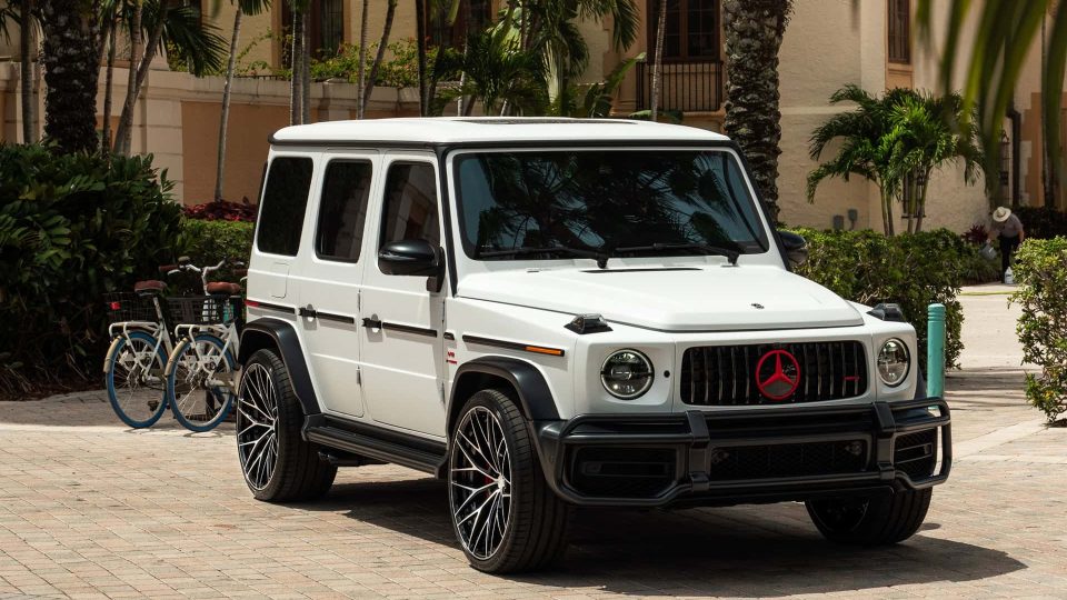 Mercedes Benz AMG G63 | Polar White | on ANRKY AN20 | Two Tone: Brushed Face + Gloss Black Window