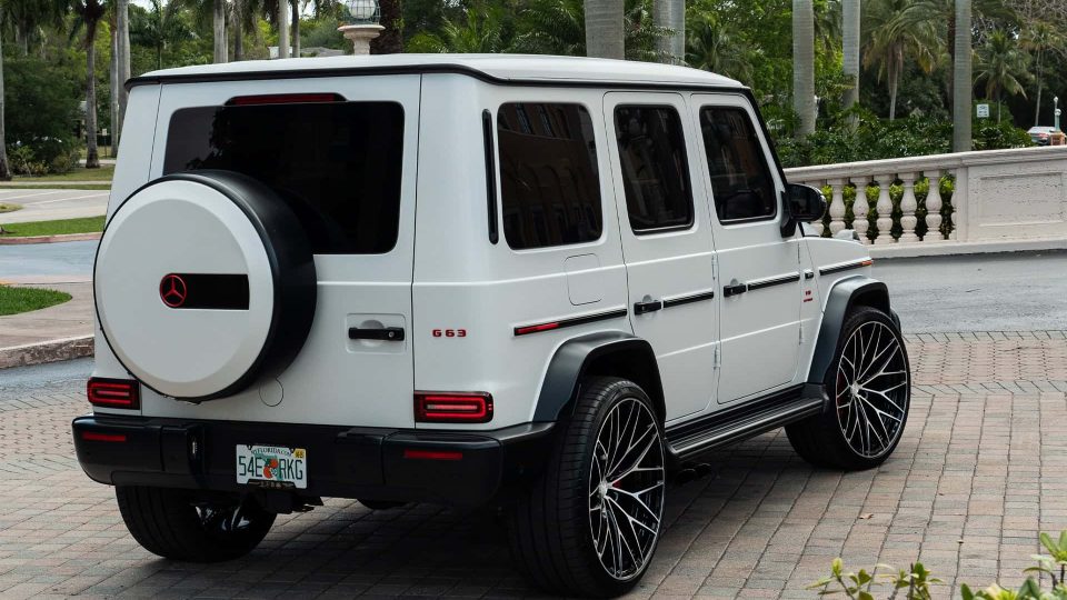 Mercedes Benz AMG G63 | Polar White | on ANRKY AN20 | Two Tone: Brushed Face + Gloss Black Window