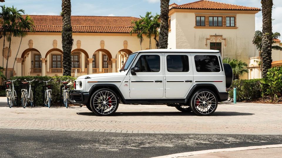 Mercedes Benz AMG G63 | Polar White | on ANRKY AN20 | Two Tone: Brushed Face + Gloss Black Window