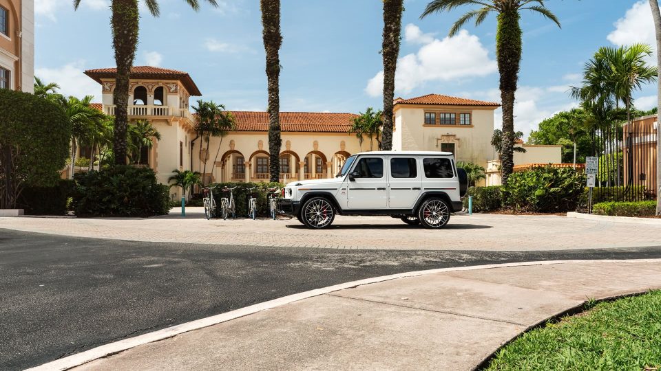 Mercedes Benz AMG G63 | Polar White | on ANRKY AN20 | Two Tone: Brushed Face + Gloss Black Window
