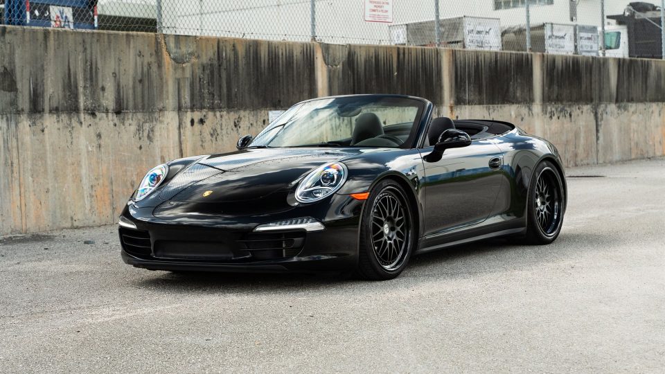 Porsche 991 Carera S Cabriolet | Black | on HRE 540 | Satin Black